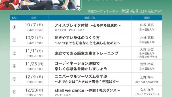 なごや健康カレッジ 「健康を360°科学する」